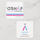 O'Snap Design 3-Visitekaartje Vierkante Visitekaartje (Voorkant / Achterkant)