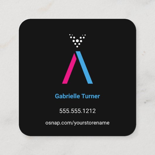 O'Snap Design 6-Visitekaartje Vierkante Visitekaartje (Achterkant)