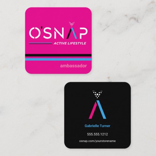 O'Snap Design 6-Visitekaartje Vierkante Visitekaartje (Voorkant / Achterkant)