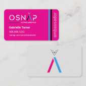 O'Snap Magenta Rectangle Visitekaartje (Voorkant / Achterkant)