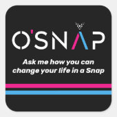 O'Snap vraag het me Vierkante Sticker (Voorkant)