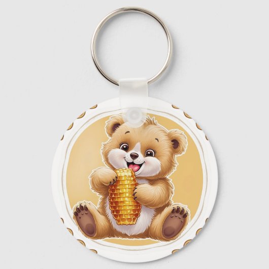 oso comiendo miel sleutelhanger (Voorkant)