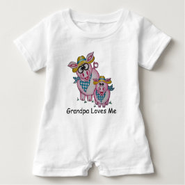 OSo Cute "Grandpa houdt van me" Piggy Baby Romper