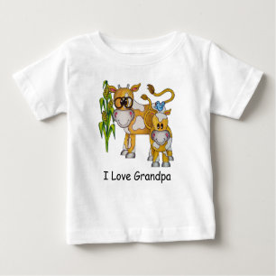 OSO Cute "I Love Grandpa" Cow Baby Romper
