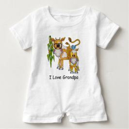 OSO Cute "I Love Grandpa" Koe Baby Romper