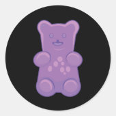 Oso de Goma Purpura  Ronde Sticker (Voorkant)