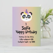Oso panda de cumpleaños  kaart (Staand voorkant)