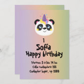 Oso panda de cumpleaños  kaart (Voorkant / Achterkant)
