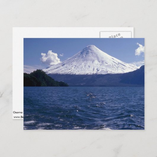 Osorno vulcano en Todo Los Santos Lake, Chili Briefkaart (Voorkant / Achterkant)