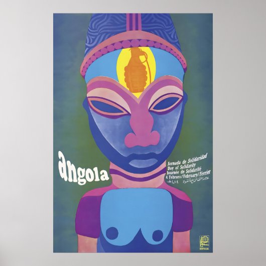OSPAAAL Poster Dag van Solidariteit met Angola (Voorkant)