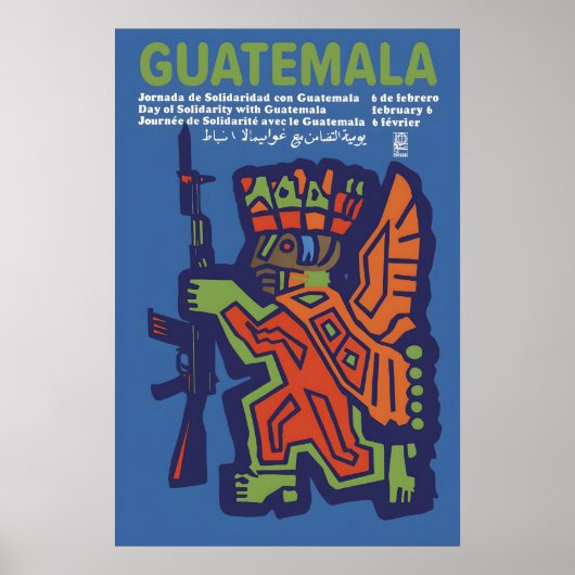 OSPAAAL Poster Dag van Solidariteit met Guatemala (Voorkant)