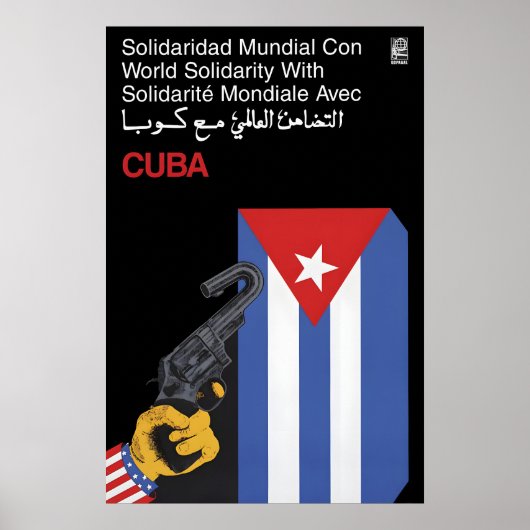 OSPAAAL Poster Wereldsolidariteit met Cuba (Voorkant)