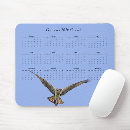 Osprey: Customize a full year 2026 calendar Muismat (Met muis)