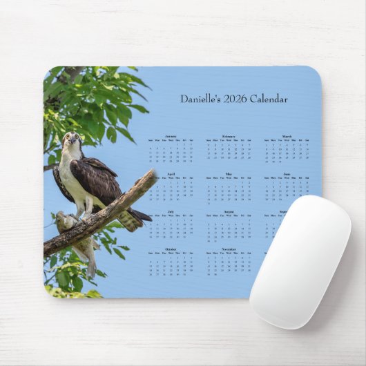 Osprey: Customize full year 2026 calendar Muismat (Met muis)