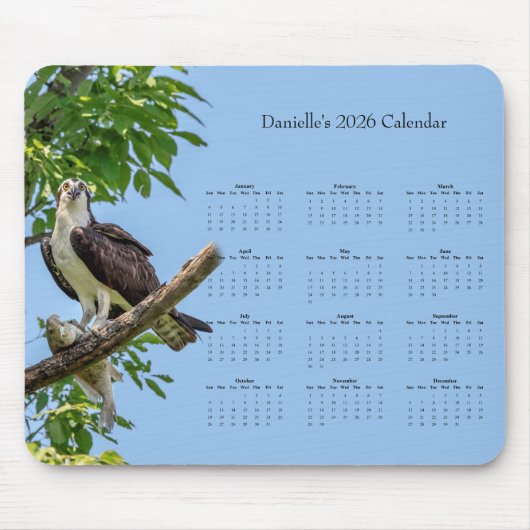 Osprey: Customize full year 2026 calendar Muismat (Voorkant)