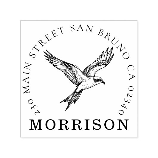 Osprey Family Adresstempel – Stijgend Erfgoed Zelfinktende Stempel (Design)