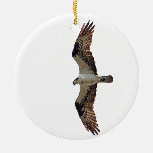 Osprey Flying Photo Keramisch Ornament (Achterkant)