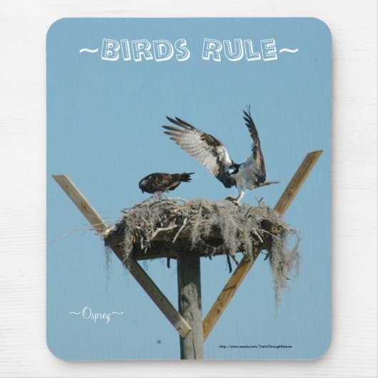 Osprey hawk nest Mousepad Muismat (Voorkant)