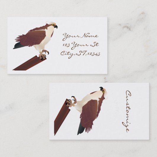 Osprey Hawk Raptor Thunder_Cove Visitekaartje (Voorkant / Achterkant)