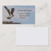 Osprey in een nest visitekaartje (Voorkant / Achterkant)