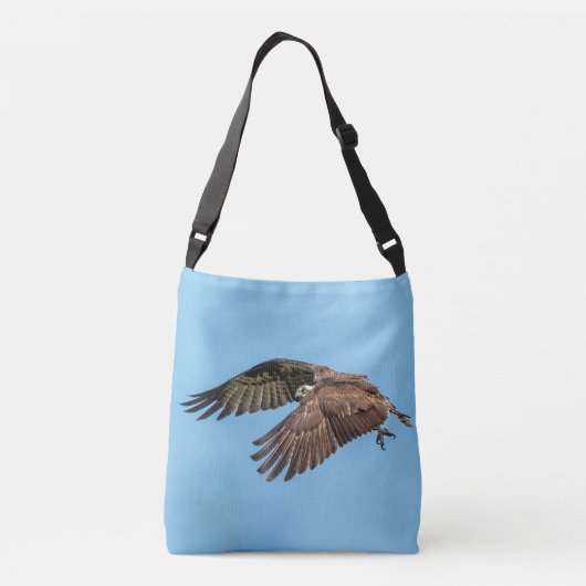 Osprey in vlucht in het State Park van Honeymoon I Crossbody Tas (Achterkant)