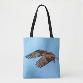 Osprey in vlucht in het State Park van Honeymoon I Tote Bag