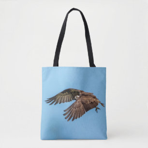 Osprey in vlucht in het State Park van Honeymoon I Tote Bag