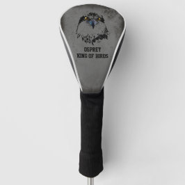 Osprey King of Birds Illustration Dark Grey Grunge Golfheadcover