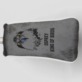 Osprey King of Birds Illustration Dark Grey Grunge Golfheadcover