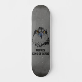 Osprey King of Birds Illustration Dark Grey Grunge Persoonlijk Skateboard