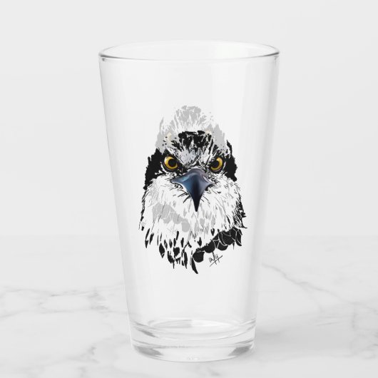 Osprey King of Birds Illustration Glas (Achterkant)