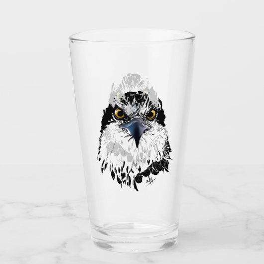 Osprey King of Birds Illustration Glas (Voorkant)