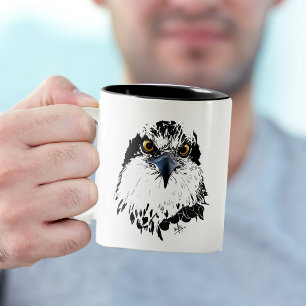 Osprey "Koning der Vogels" Originele Kunst Tweekleurige Koffiemok