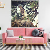 Osprey Landing Stretched Canvas Print (Insitu (Woonkamer))