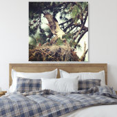Osprey Landing Stretched Canvas Print (Insitu (Slaapkamer))