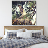 Osprey Landing Stretched Canvas Print (Insitu (Slaapkamer))
