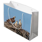 Osprey mama met haar kinderen groot cadeauzakje (Achterkant Gekanteld)