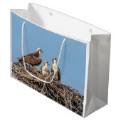 Osprey mama met haar kinderen groot cadeauzakje (Voorkant Gekanteld)