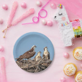 Osprey mama met haar kinderen papieren bordje (Feest)