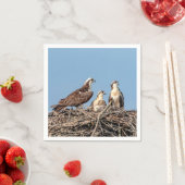 Osprey mama met haar kinderen servet (Insitu)