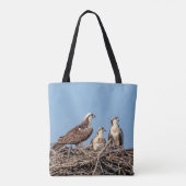 Osprey mama met haar kinderen tote bag (Achterkant)