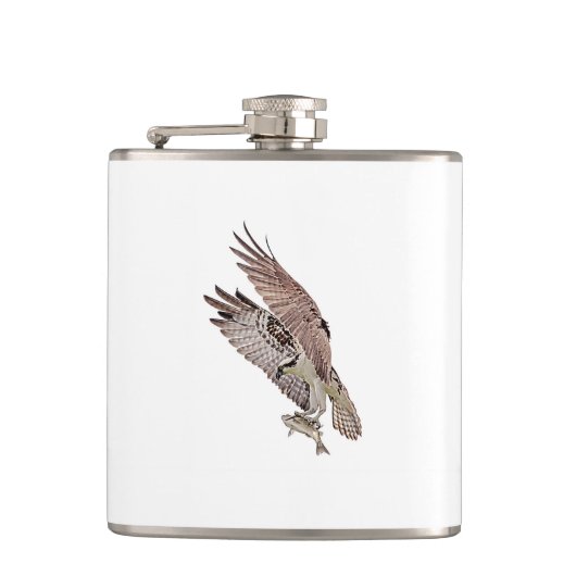 Osprey met vis heupfles (Voorkant)