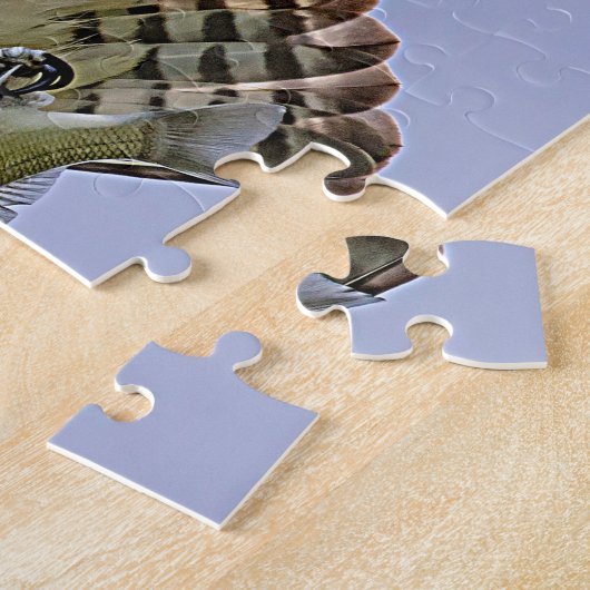 Osprey met vis legpuzzel (Zijkant)