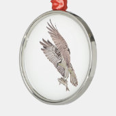 Osprey met vis metalen ornament (Links)