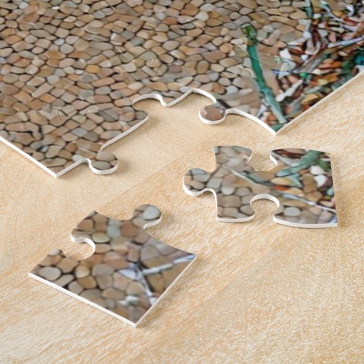 Osprey met Vis Mozaïek Patroon Print Legpuzzel (Zijkant)