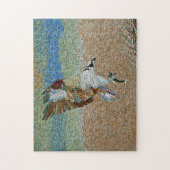 Osprey met Vis Mozaïek Patroon Print Legpuzzel (Verticaal)