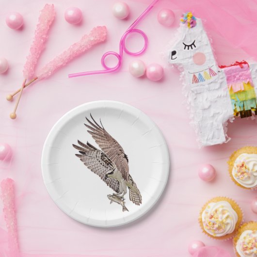 Osprey met vis papieren bordje (Feest)