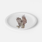 Osprey met vis papieren bordje (Gekanteld)