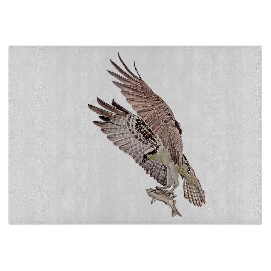 Osprey met vis snijplank (Voorkant)