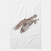 Osprey met vis theedoek (Verticaal)